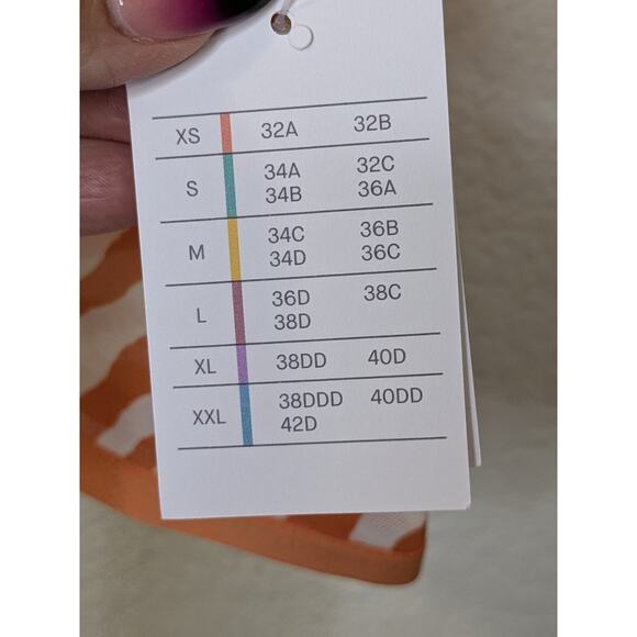 Auden Unlined Long Line Bralette Burnt Orange Zebra Print Womens Size Large - Picture 11 of 11